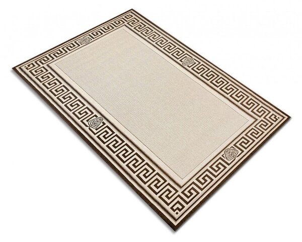 Covor Bucatarie, Model Dreptunghiular Iuta 900 19, Crem Maro Bej, Dreptunghi, 50x80