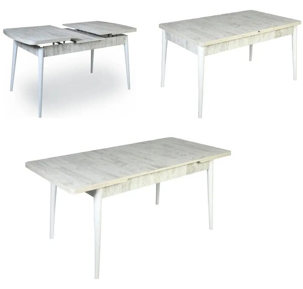 Resigilat:Masa extensibila Dining Homs bej maro 170 x 80 cm