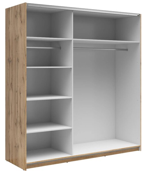 Dulap TETRIX, stejar wotan, PAL, cu 2 usi, 183x60x196 cm
