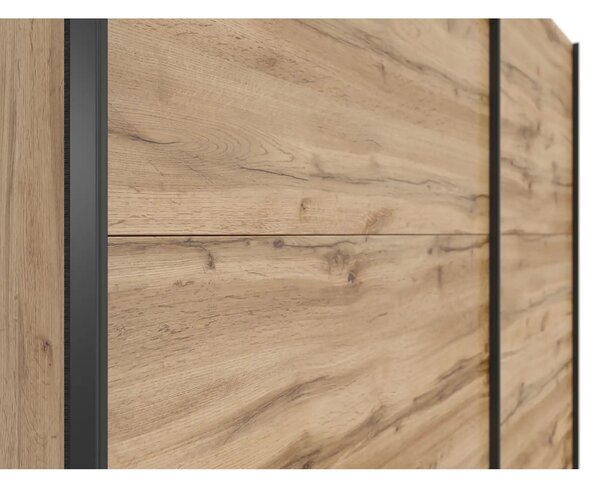 Dulap TETRIX, stejar wotan, PAL, cu 2 usi, 183x60x196 cm