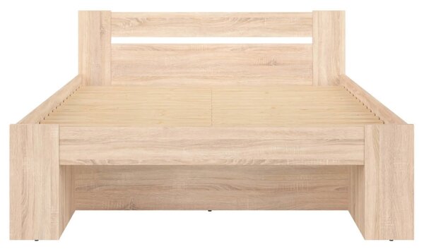 Cadru pat NEPO PLUS 160x200, stejar sonoma, PAL laminat, cu spatiu dep