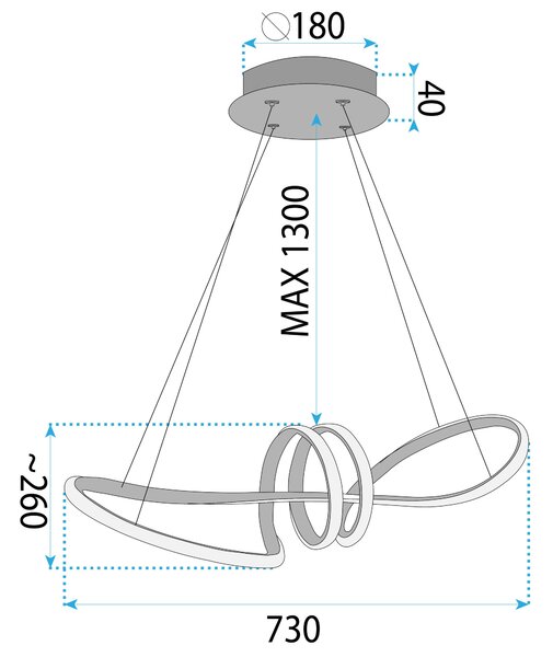 Lampa LED LHJ036-CP GOLD