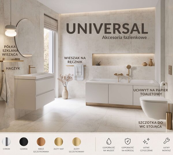 Cersanit Universal perie de toaletă stativ negru S951-877