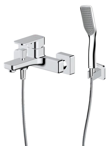 Set baterie cadă-duș Oltens Hadsel 34006100, suport de duș Oltens Hald 37403100, 37200100, 37111100