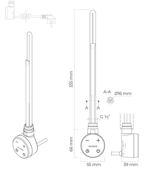 Oltens Varmare incalzitor electric 400 W alb 55912000