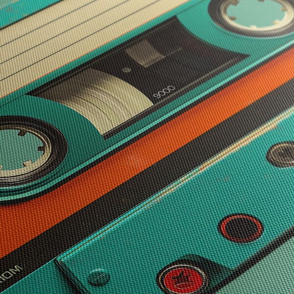 Tablou casetă retro de magnetofon