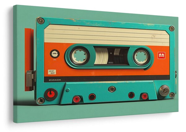 Tablou casetă retro de magnetofon