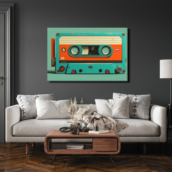 Tablou casetă retro de magnetofon