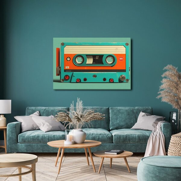 Tablou casetă retro de magnetofon