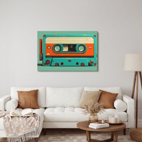 Tablou casetă retro de magnetofon