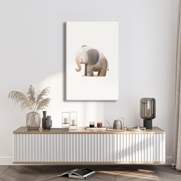 Tablou elefant drăguț în maro