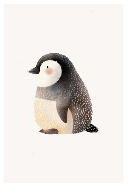 Tablou pui de pinguin adorabil