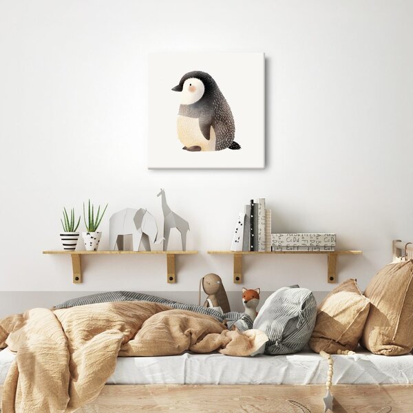 Tablou pui de pinguin pe zăpadă