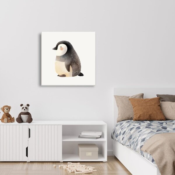 Tablou pui de pinguin pe zăpadă