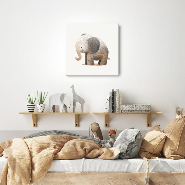 Tablou pui de elefant în tonuri pastelate