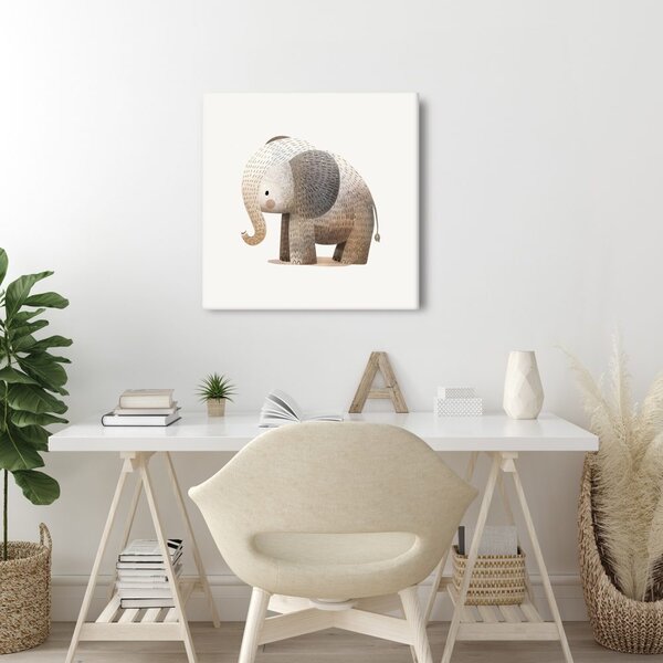 Tablou pui de elefant în tonuri pastelate