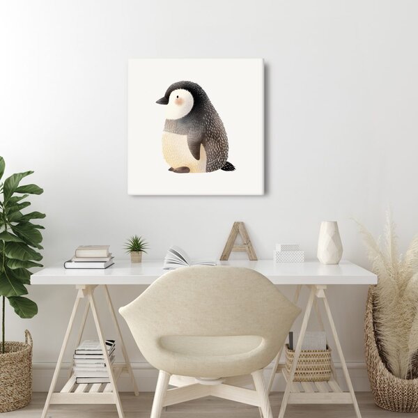 Tablou pui de pinguin pe zăpadă