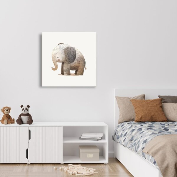 Tablou pui de elefant în tonuri pastelate