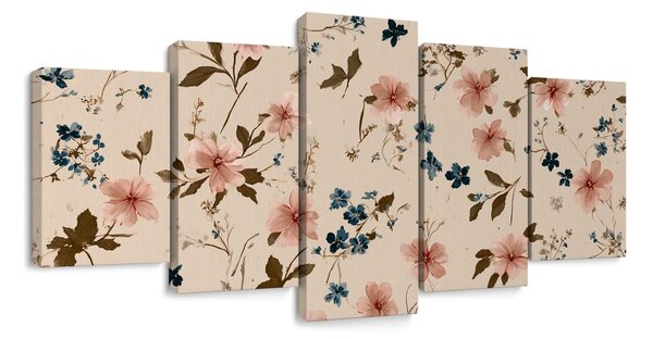 Tablou 5-piese armonii florale delicate