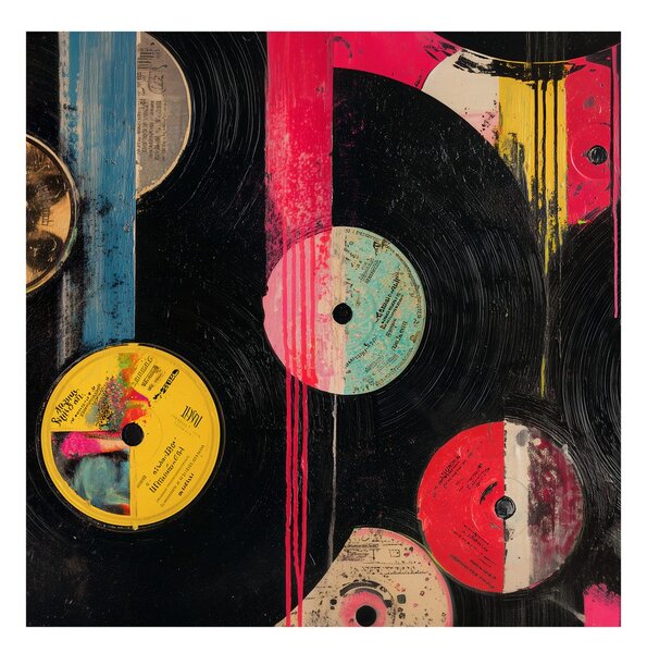 Tablou fantezie discuri de vinil