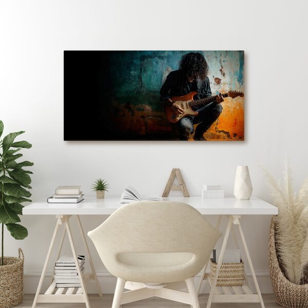Tablou muzician cu chitară electrică