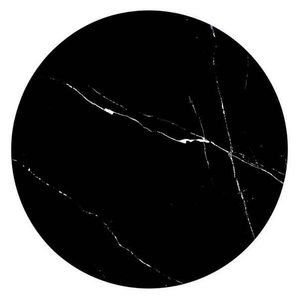 Masuta cafea TRIBECA, negru/auriu, ceramica/otel, 50x50x52 cm