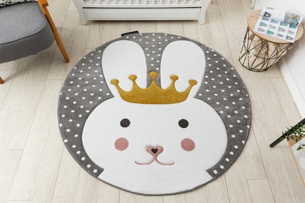 Covor PETIT BUNNY iepure cerc gri