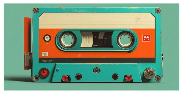 Tablou casetă vintage de magnetofon