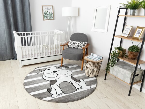 Covor PETIT PUPPY PUI cerc gri