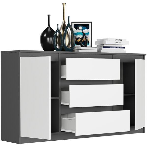 Comoda spațioasă R-140-S3 - diferite variante de culoare Alb