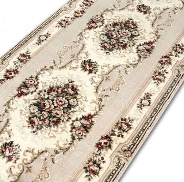 Traversa Hol, Model Clasic 574 100, Festonata Latime 120 cm, Crem 120 x 400