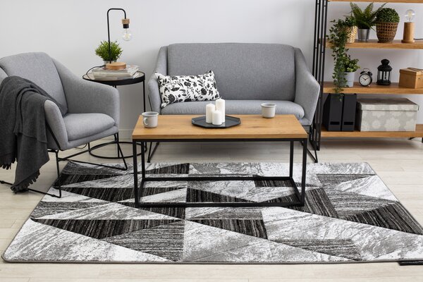 Covor ALTER Nano triunghiuri gri