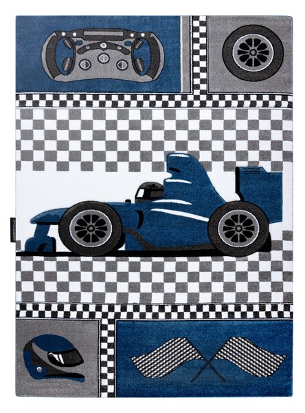 Covor PETIT RACE FORMULA 1 MAȘINĂ albastru