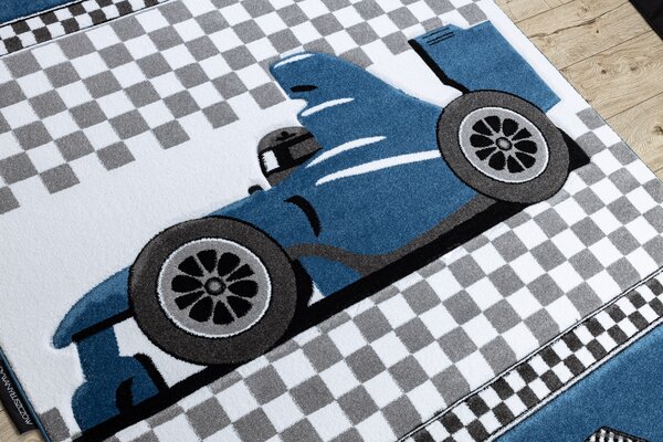 Covor PETIT RACE FORMULA 1 MAȘINĂ albastru