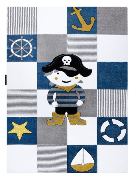 Covor PETIT CORSAIR PIRAT NAVĂ ANCORĂ albastru