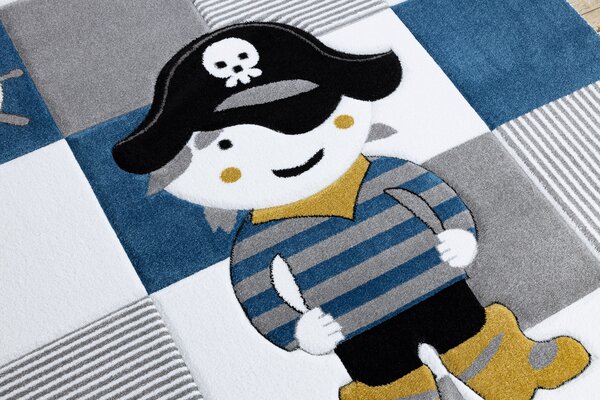 Covor PETIT CORSAIR PIRAT NAVĂ ANCORĂ albastru