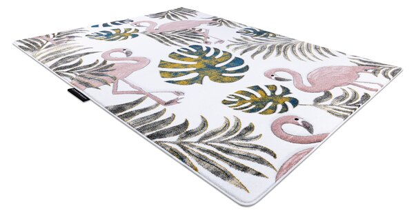 Covor PETIT GARDEN FLAMINGOS LUCRURI MONSTERA cremă