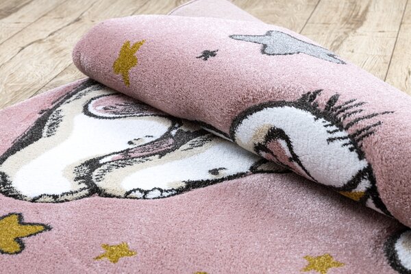 Covor PETIT ELEPHANT ELEFANT STEA cerc roz