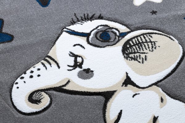 Covor PETIT ELEPHANT ELEFANT STEA cerc gri