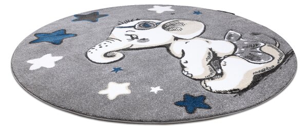 Covor PETIT ELEPHANT ELEFANT STEA cerc gri