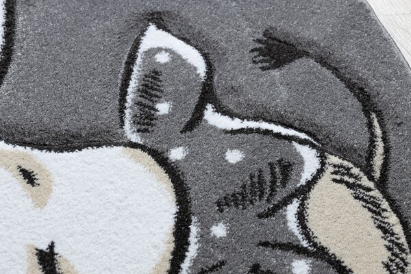 Covor PETIT ELEPHANT ELEFANT STEA cerc gri