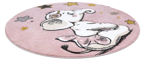 Covor PETIT ELEPHANT ELEFANT STEA cerc roz