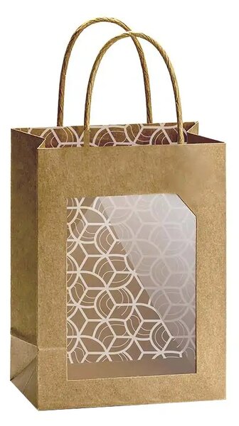 Pungi kraft fereastra 185x150x75mm SET 10 buc