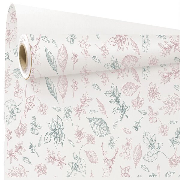 Hartie cadouri buchete Verde-Roz Variety in rola 0,79 x 25 metri