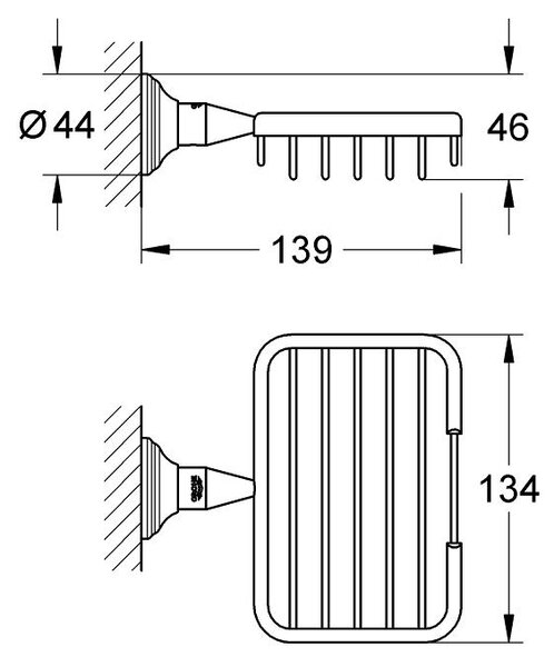 Grohe Essentials săpunieră perete crom 40659001