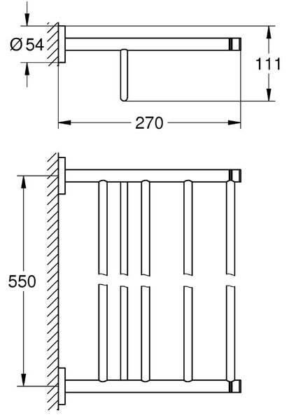 Grohe Essentials raft 55 cm auriu 40800GL1