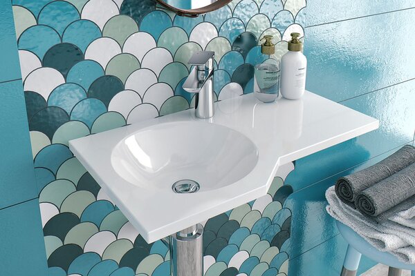 Excellent Be Spot lavoar 60x34.5 cm de colț clasică alb luciu CEEX.2301.600.WH