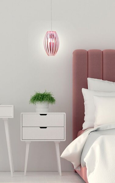 Candellux Abuko lampă suspendată 1x60 W roz 31-55548