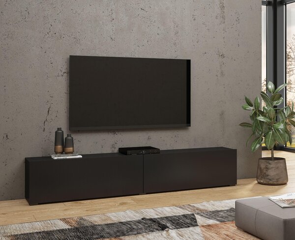 Masă TV/Dulap Avernic Typ 40 (onyx negru + Stejar wotan). Promo -17%. 1042067