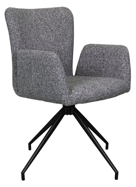 MAZZONI EXPORT SARETTA Gri albăstrui (material Java 48) - SCAUN MODERN PIVOTANT TAPIȚAT PENTRU SALON/SUFRAGERIE/BIROU LOFT